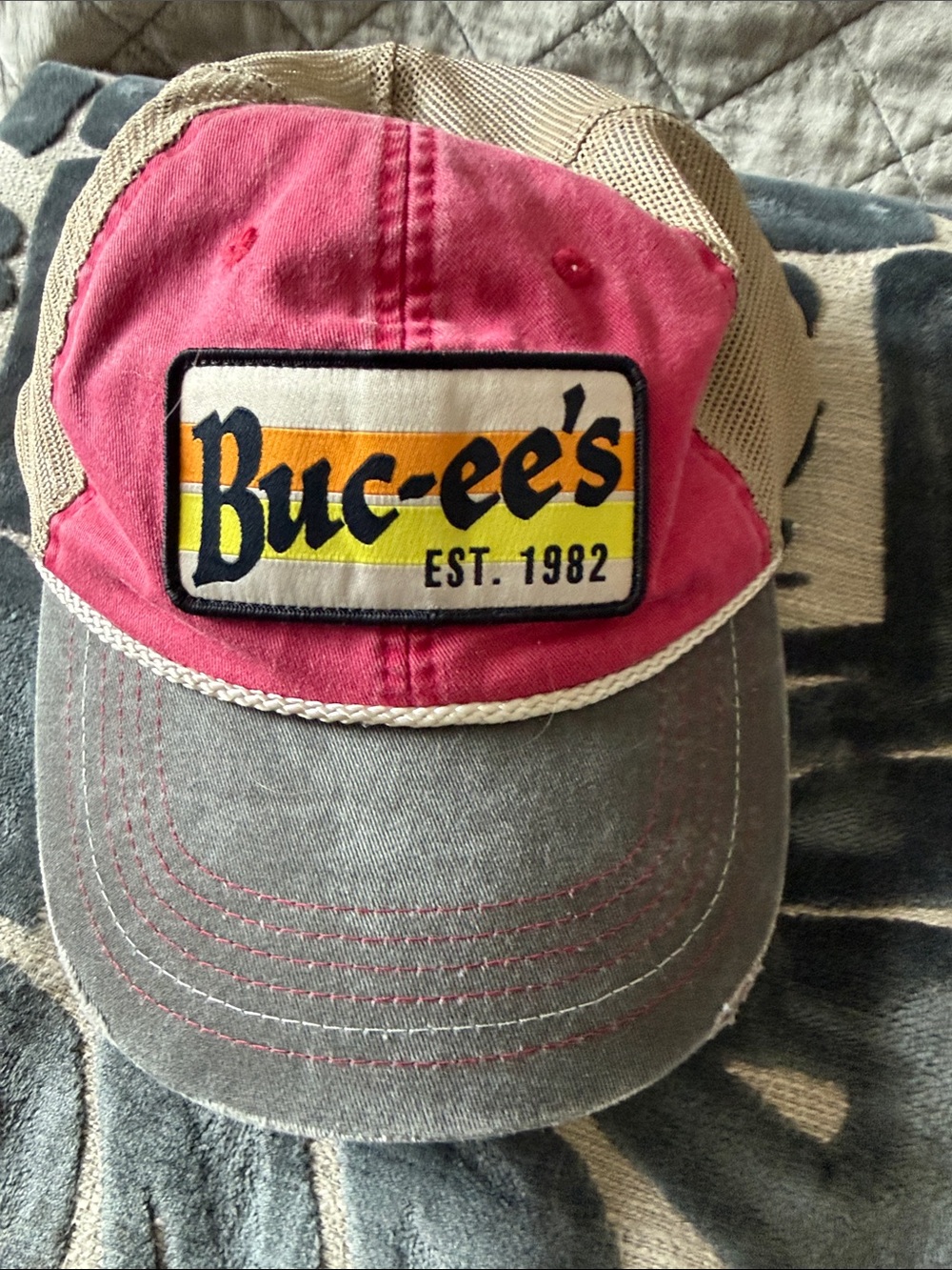 Pink and Gray Trucker Hat